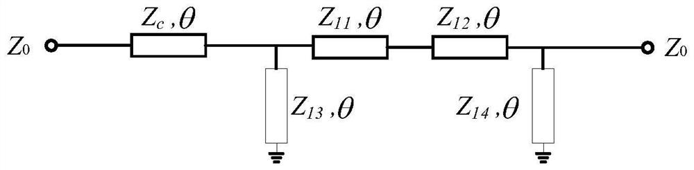 Broadband filtering power divider capable of realizing high power dividing ratio