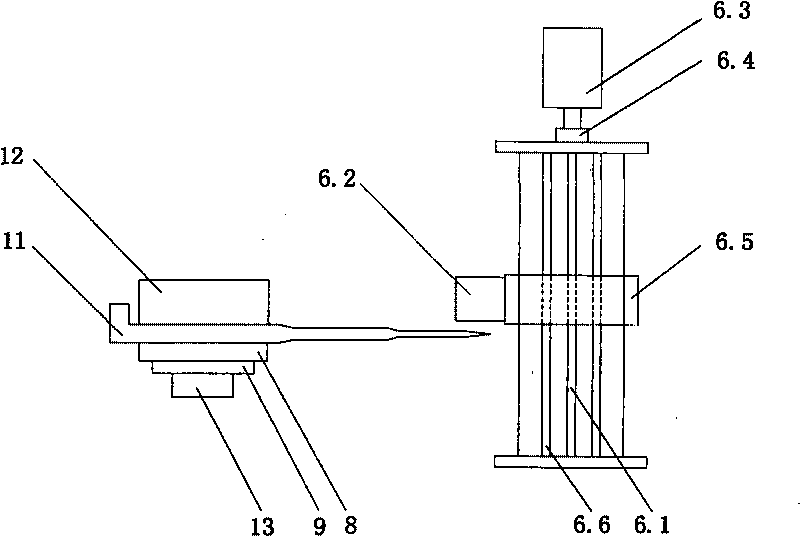 Pricking pin coaxiality sorting device