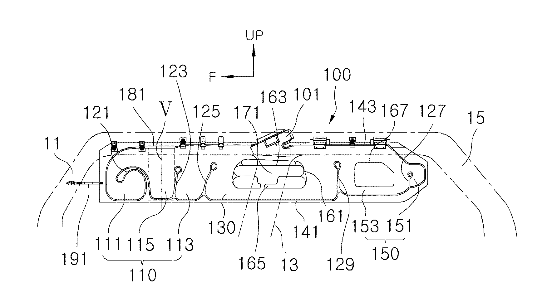 Side curtain airbag for vehicle