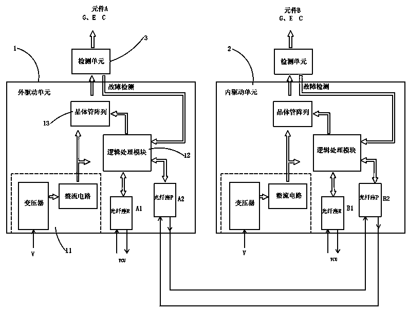 Driver and control method for three-level igbt power module