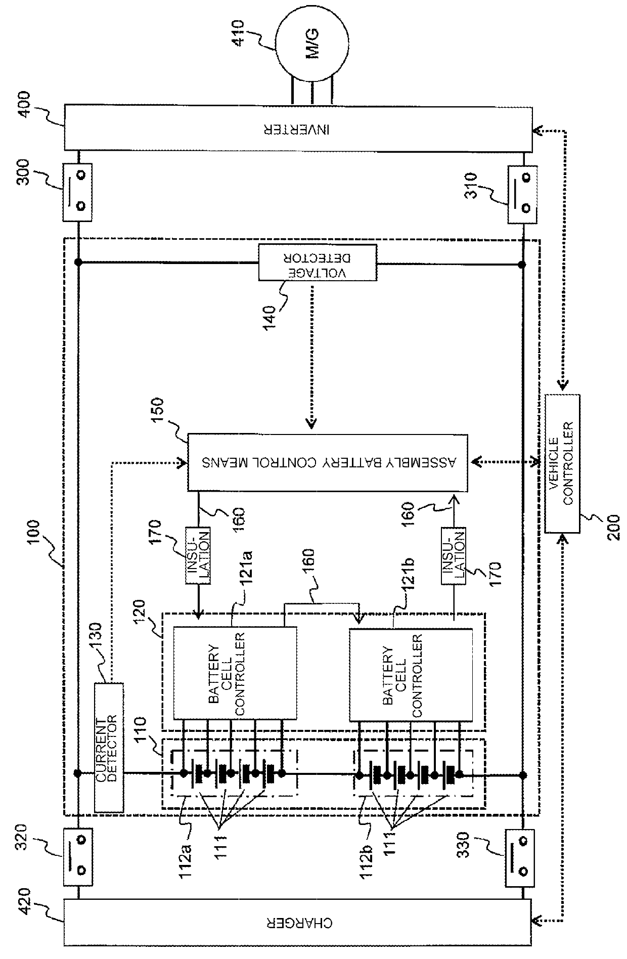 Electric storage cell control circuit