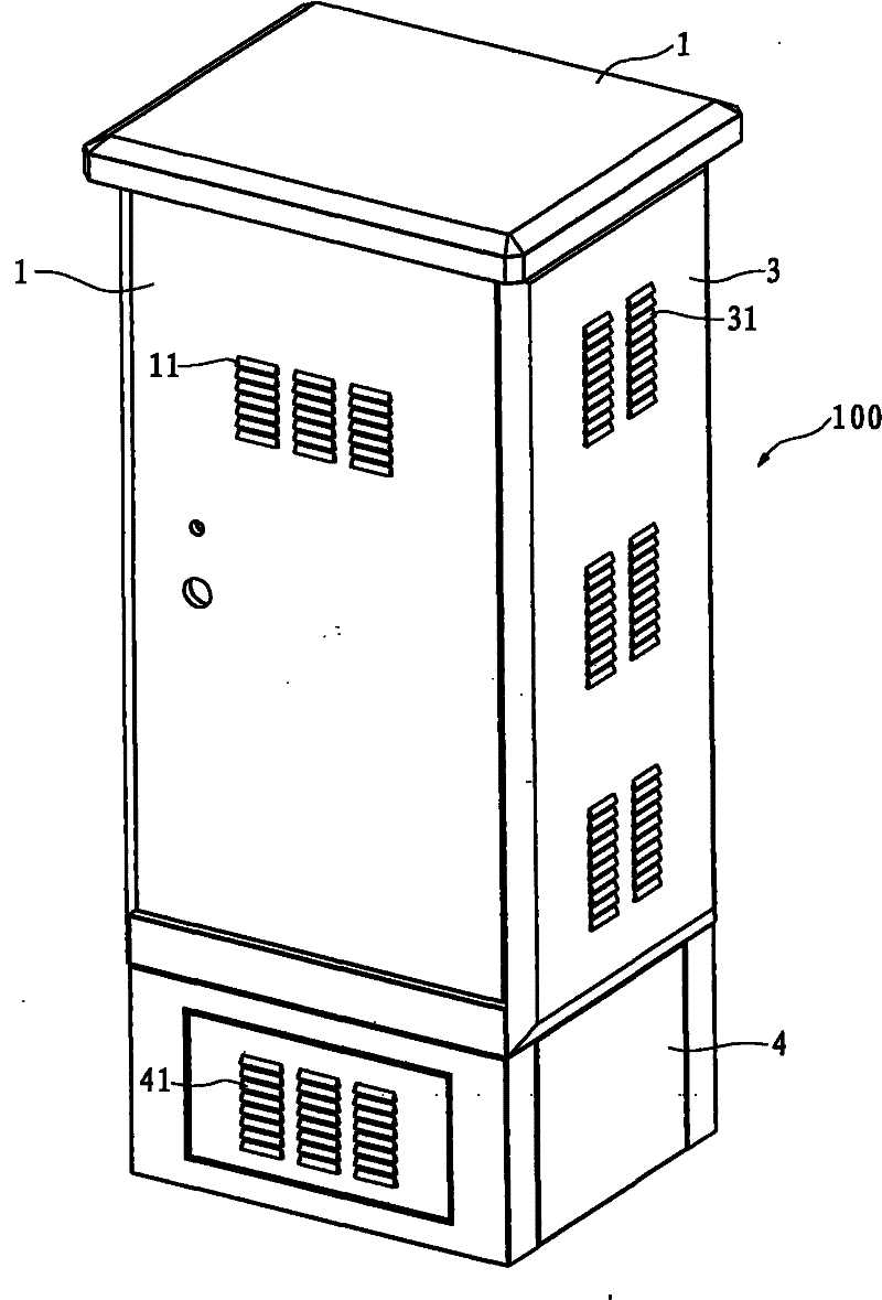 Outdoor cabinet with air channel structure