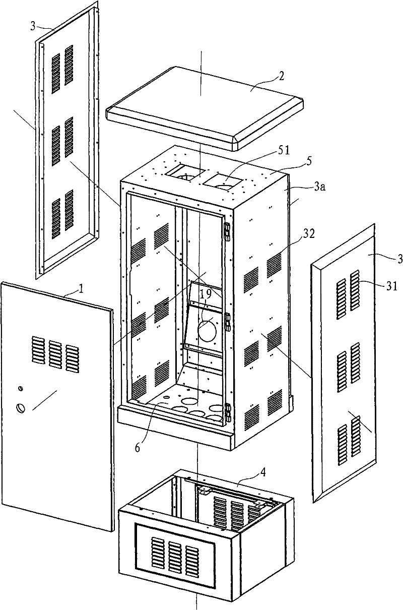 Outdoor cabinet with air channel structure