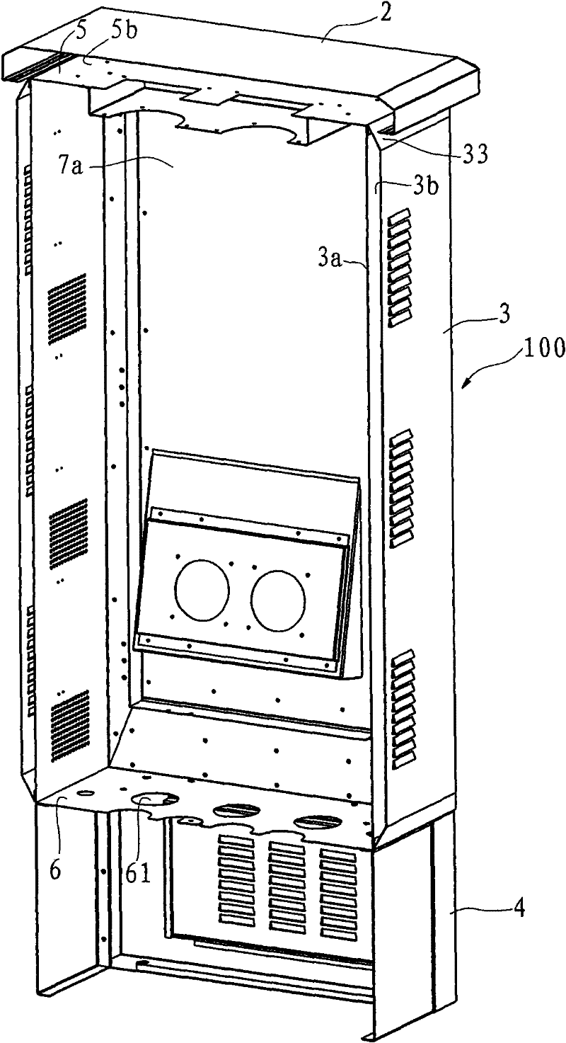 Outdoor cabinet with air channel structure