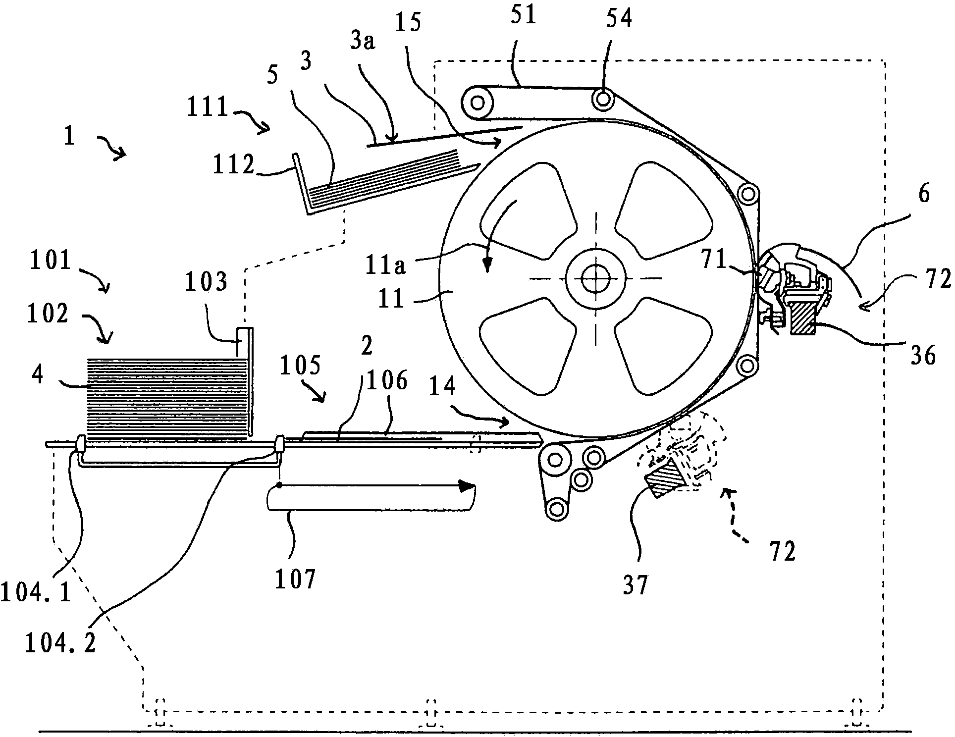 Device for making a groove in cardboard blanks