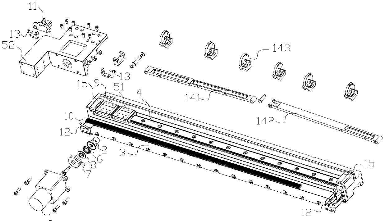 On-orbit inspection linear motion mechanism and on-orbit inspection device