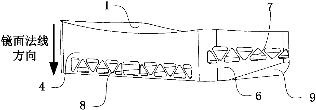 Off-axis reflector and processing method therefor