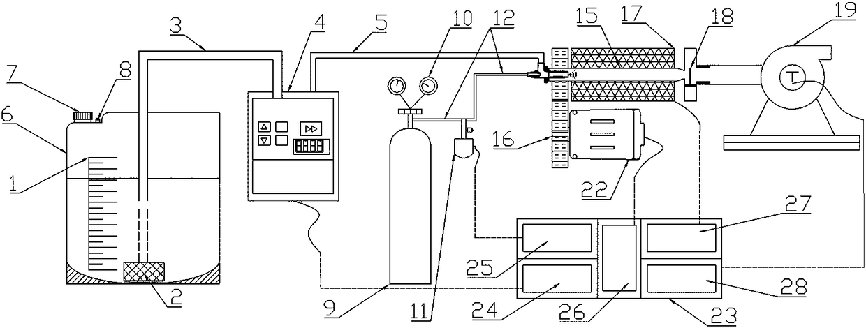 Spray type diesel coking test simulation device and diesel detergency detection method