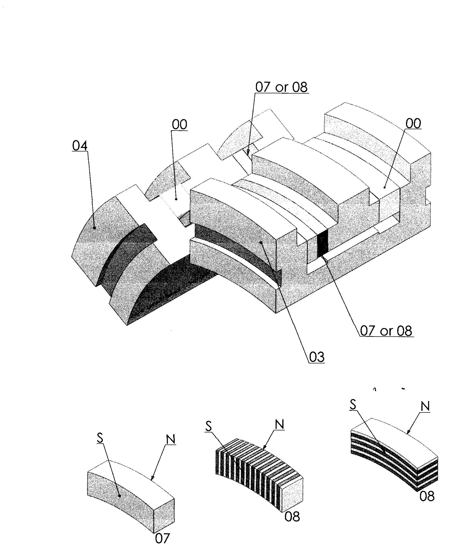 Transverse flux permanent magnetic or reluctance permanent magnetic motor of ring box structure