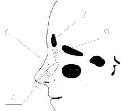 Non-axial water outlet nasal cavity irrigation method and spray head