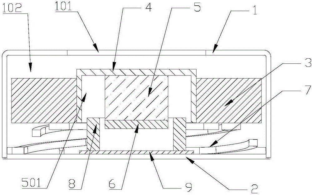 Vibrating motor and portable equipment