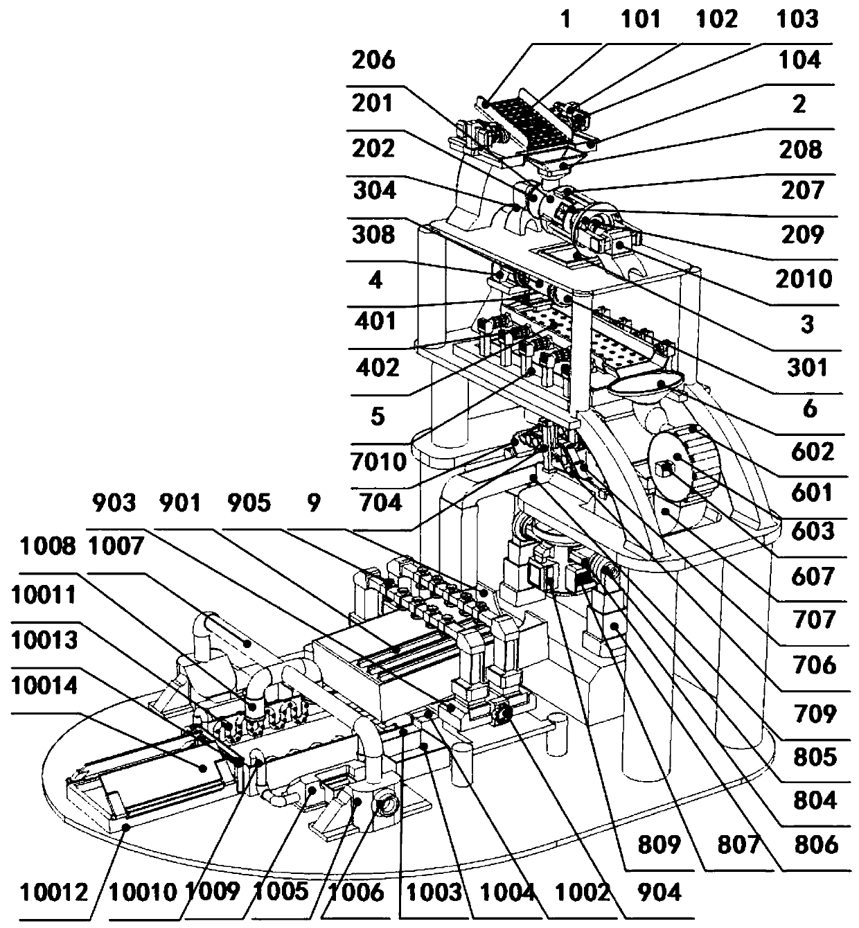 Deep processing device for magnetic iron ore