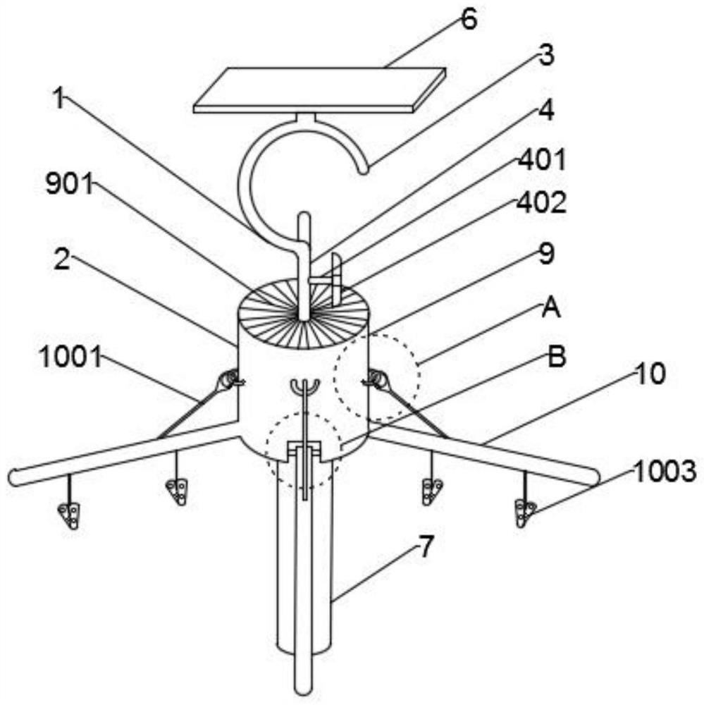 Drying device for metal material processing