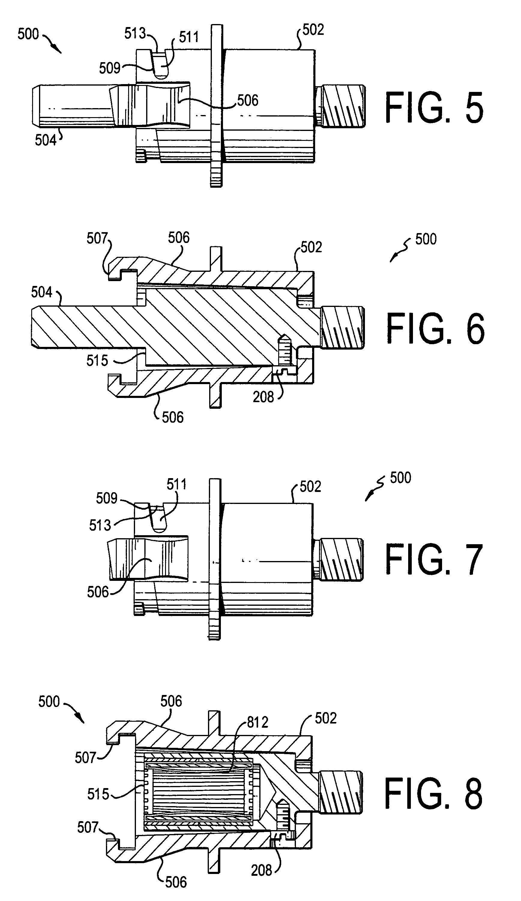 Hermaphroditic handle socket assembly and pin assembly