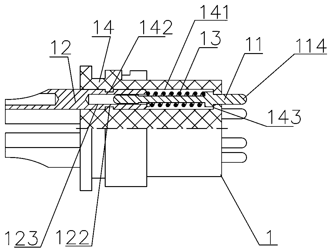 Easy-cleaning long-life elastic contact structure