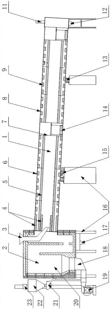 Biological sludge drying and incineration cycle treatment method and complete set of equipment