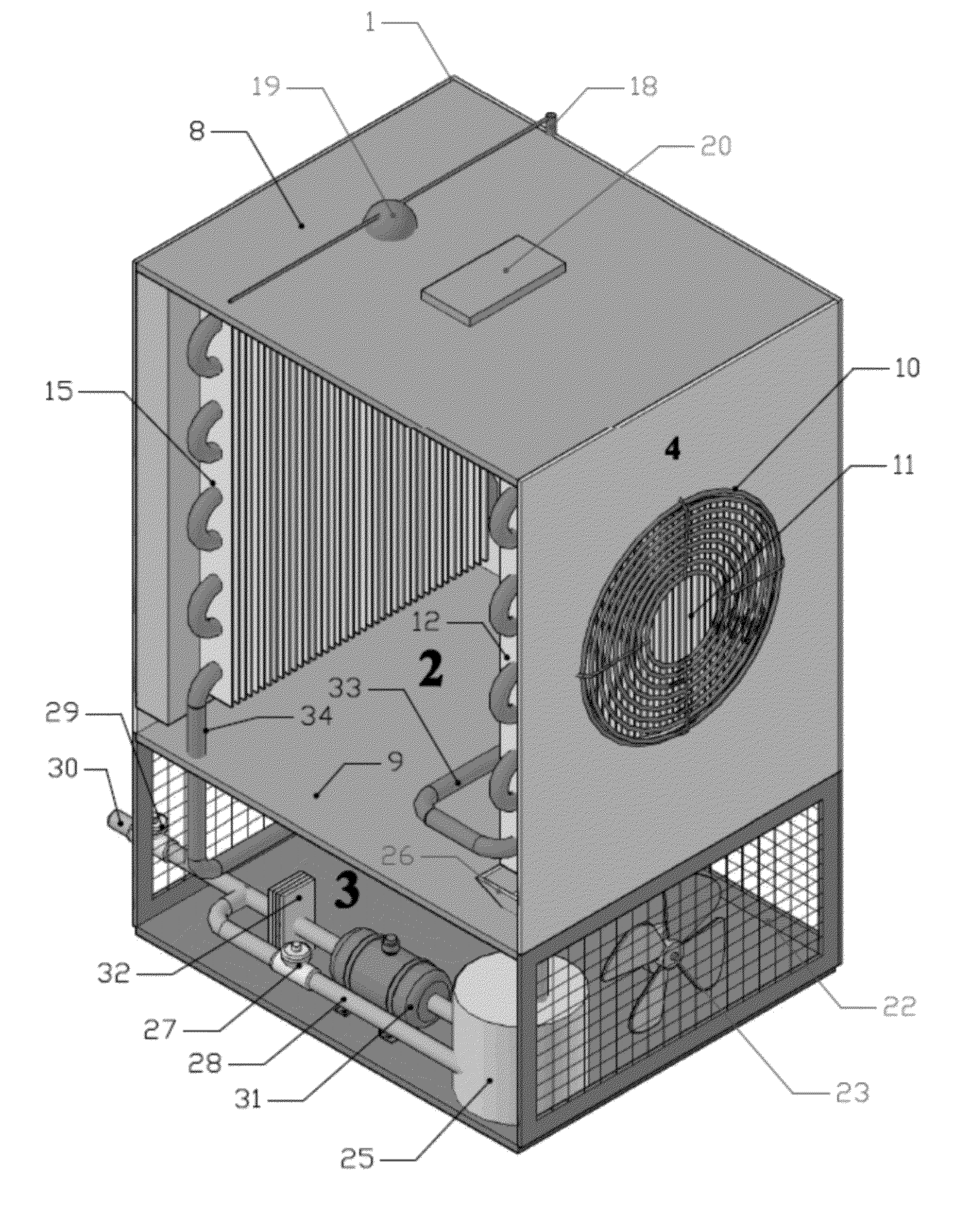 Apparatus and method for a split type water extractor and water dispenser