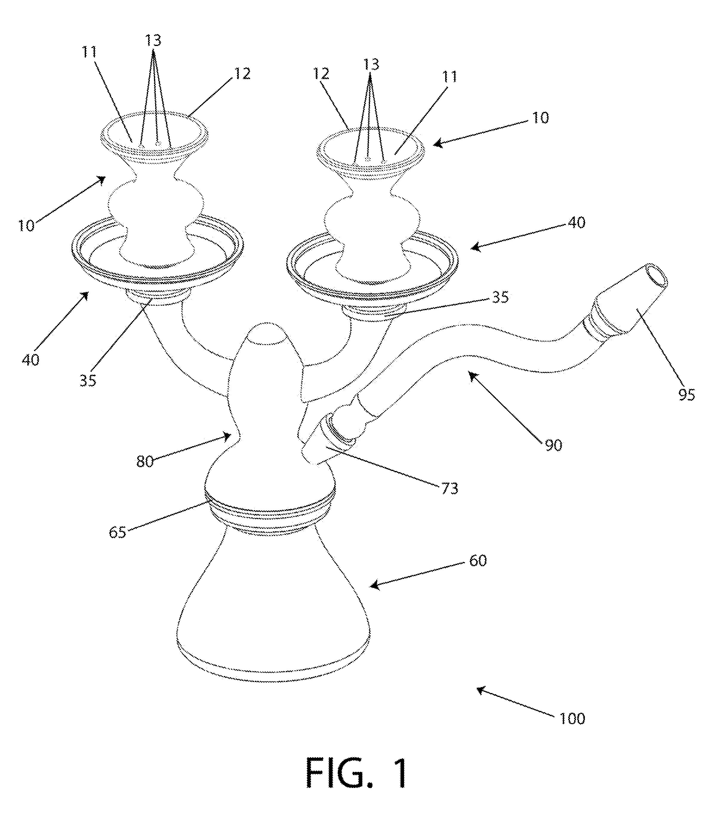 Hookah with multiple tobacco bowls