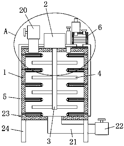 Municipal sludge treatment device and treatment method thereof