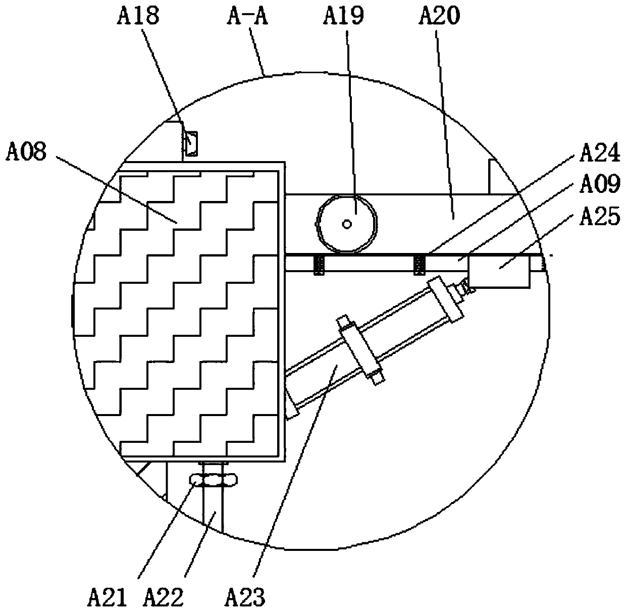 New-energy automotive parts polishing device with cleaning function