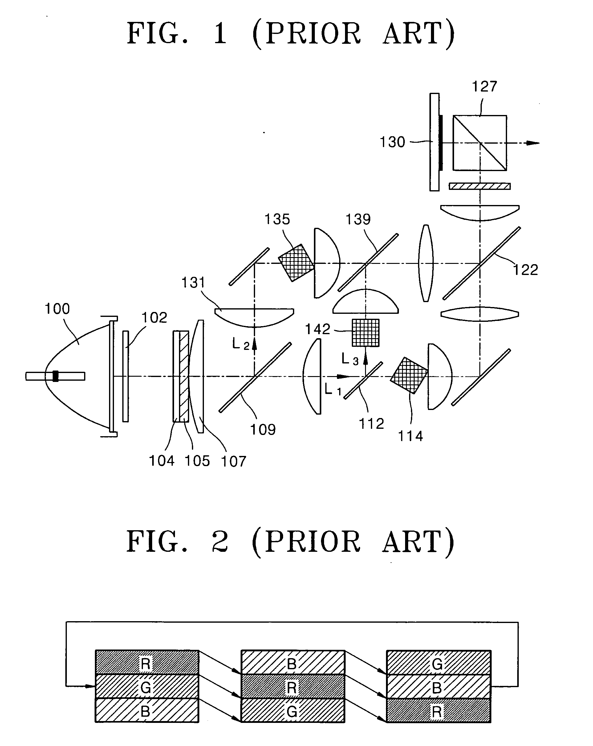 Projection system with scrolling unit