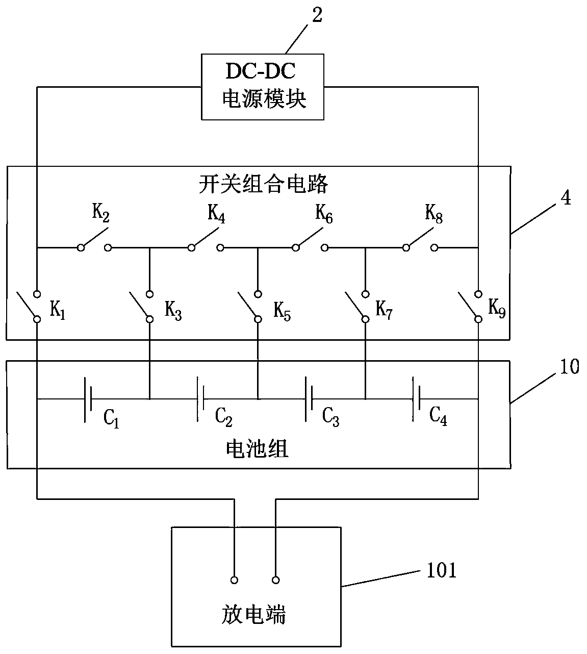 Series lithium battery charging balancing circuit