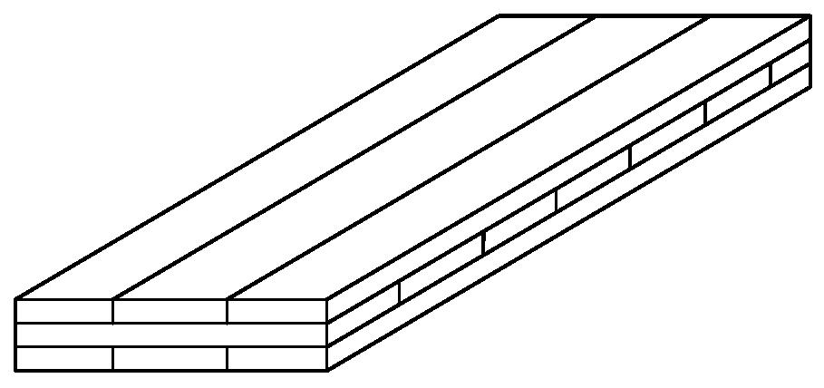 Processing method of bamboo-wood composite orthogonal laminated wood and obtained product