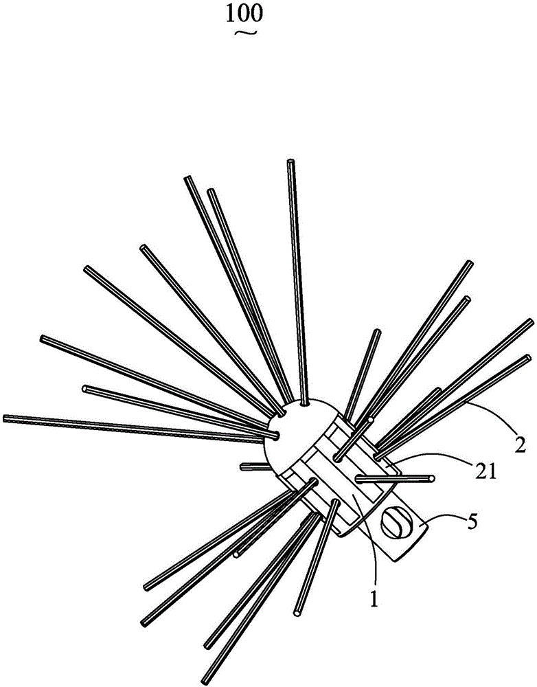 Fireplace pipeline cleaning brush with circular cover