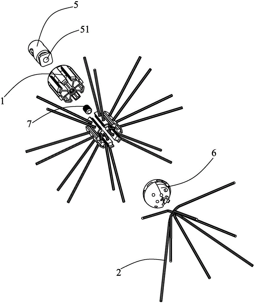 Fireplace pipeline cleaning brush with circular cover