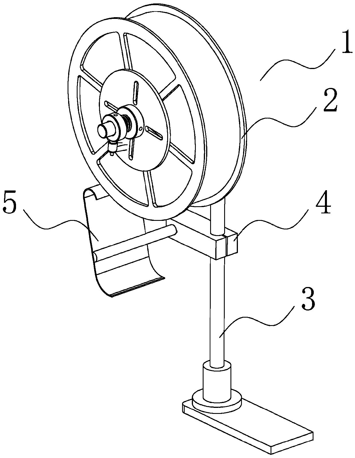 Yarn take-up device used for colored spun yarn processing