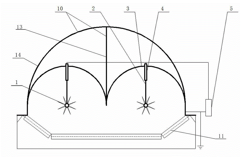 Reflux type static dust removing device