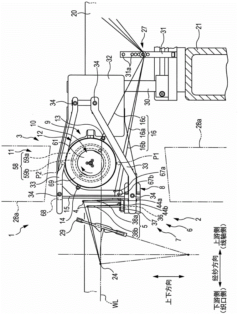 Edge forming device for loom