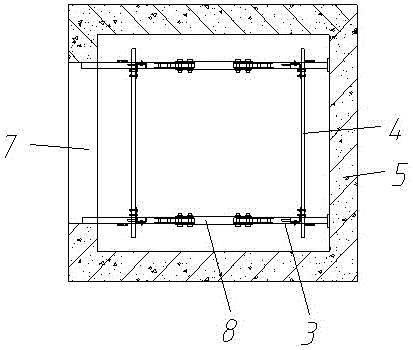 Elevator shaft section steel construction operation platform