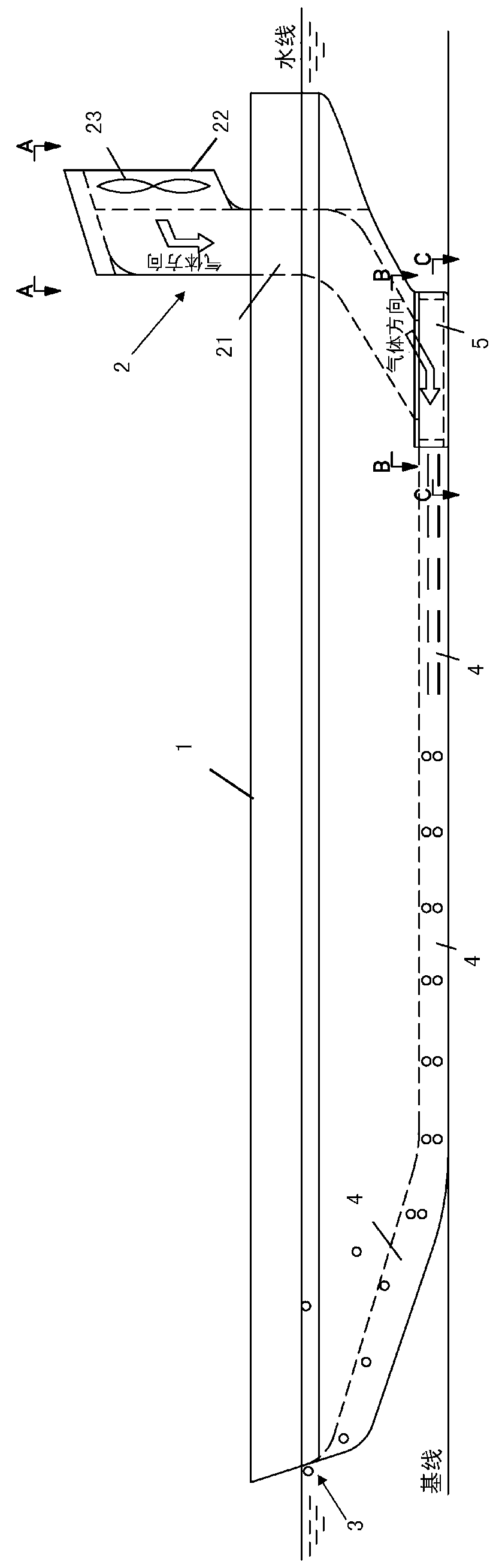 Vessel pneumatic propulsion system