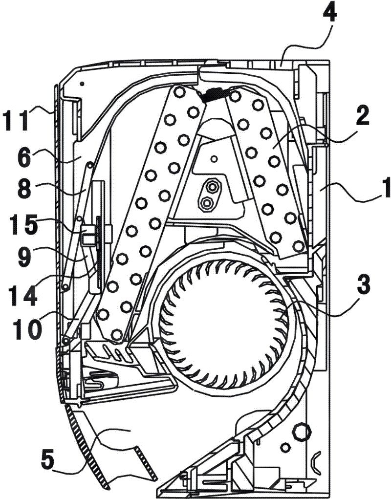 Air conditioner indoor unit and shell used by same