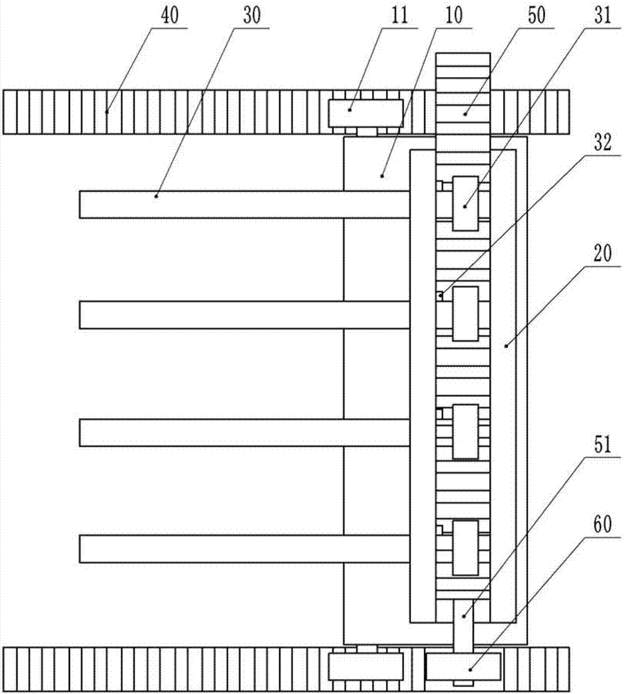 Steel pipe inserting and pulling device for light wallboard