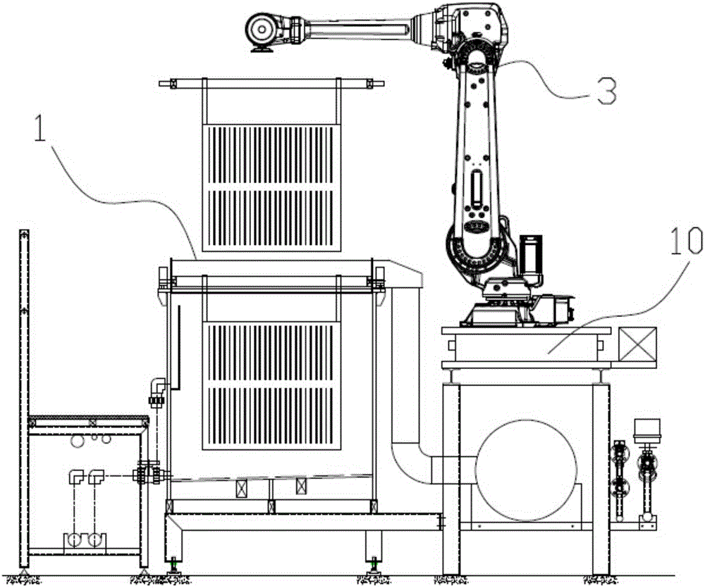 Application method of robot in surface treatment production