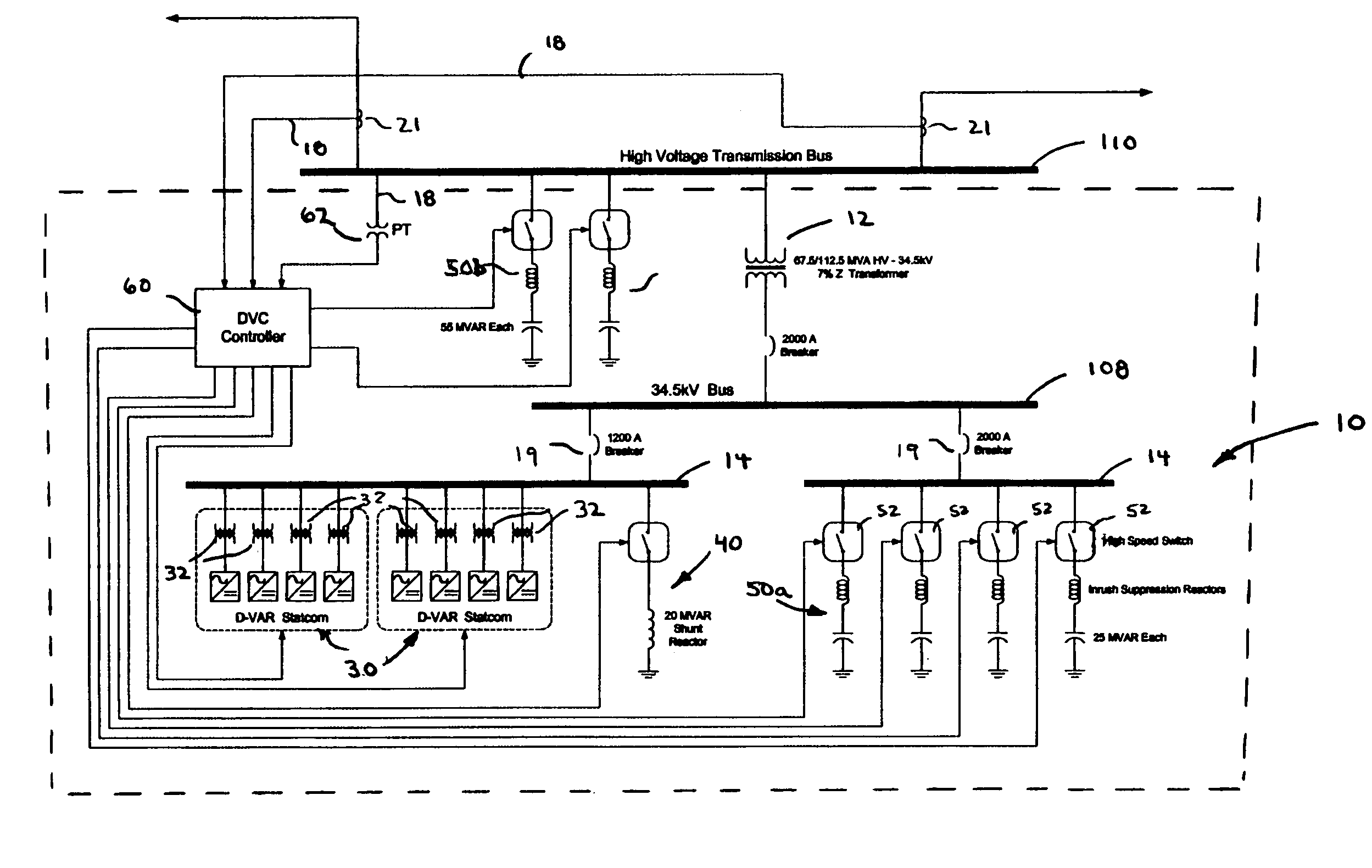 Dynamic reactive compensation system and method