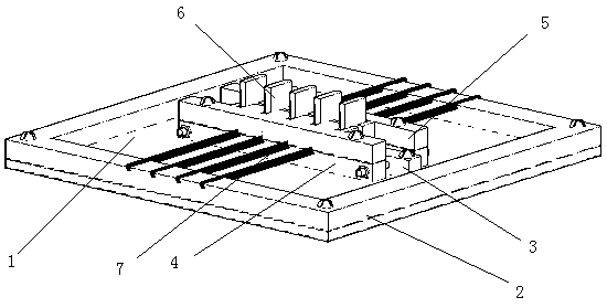 Variable thickness single fiber pull-out cement-based test piece mould and adjusting and testing method