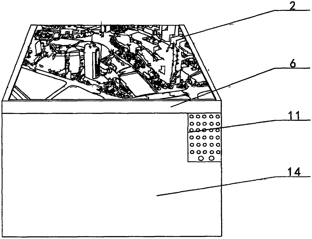 Teaching simulation device capable of displaying features of modern sedimentary reservoir for sedimentary major