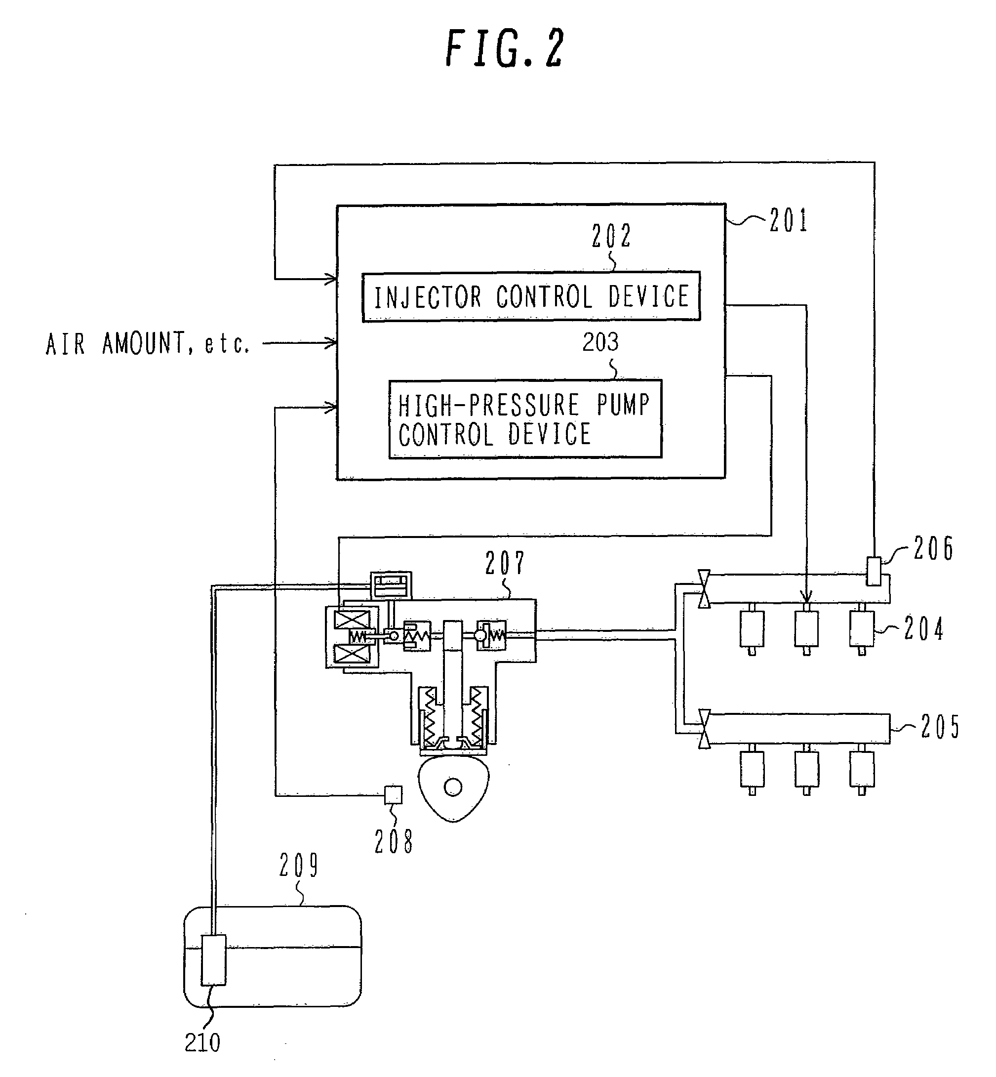 Control device for high-pressure fuel system