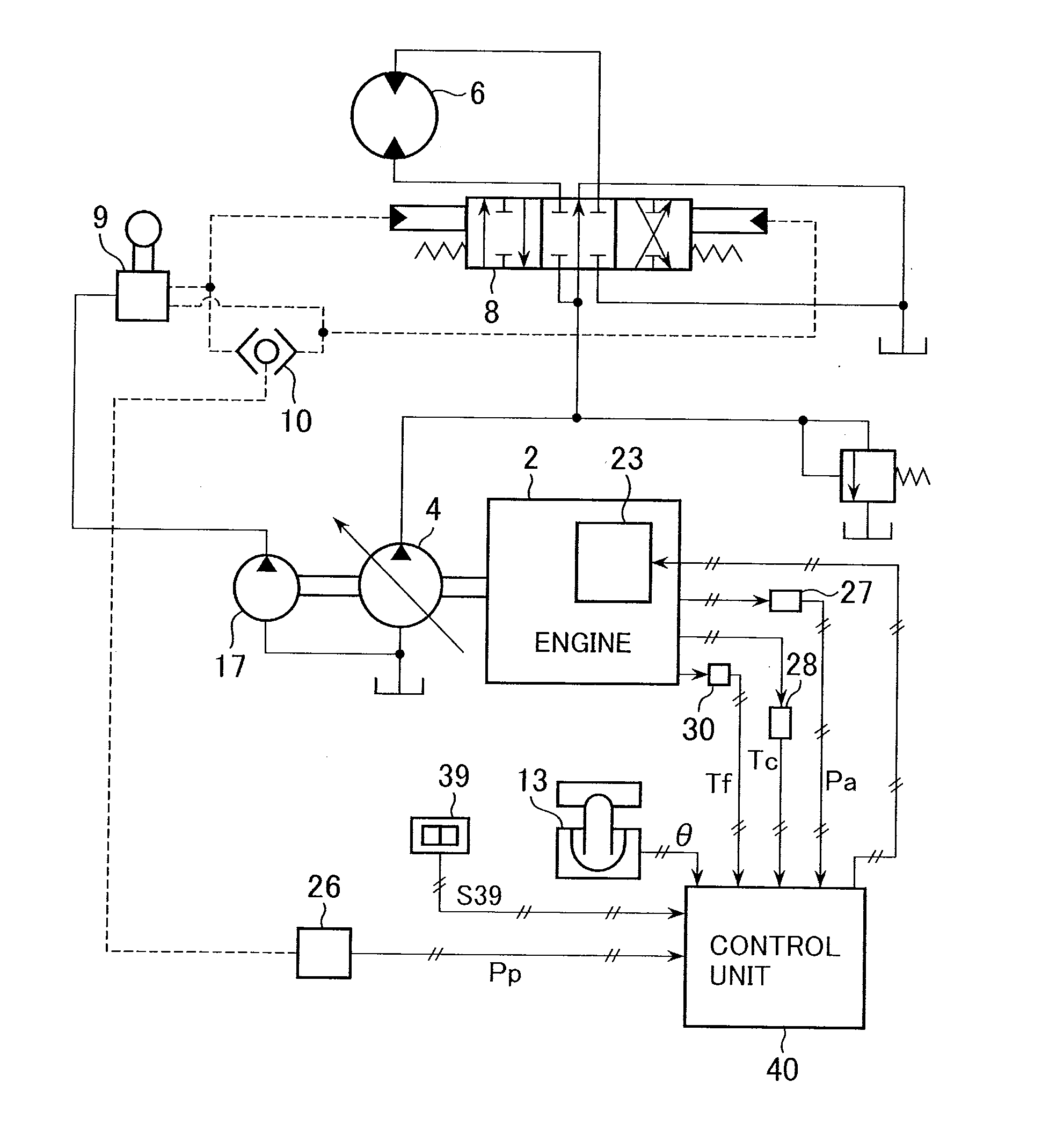 Control unit for construction machine