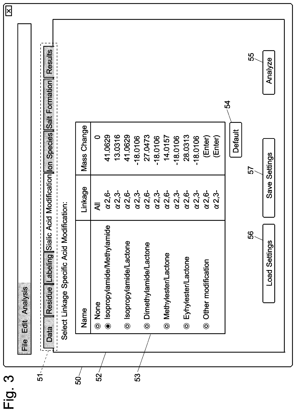 Glycan structure analyzer and glycan structure analysis program