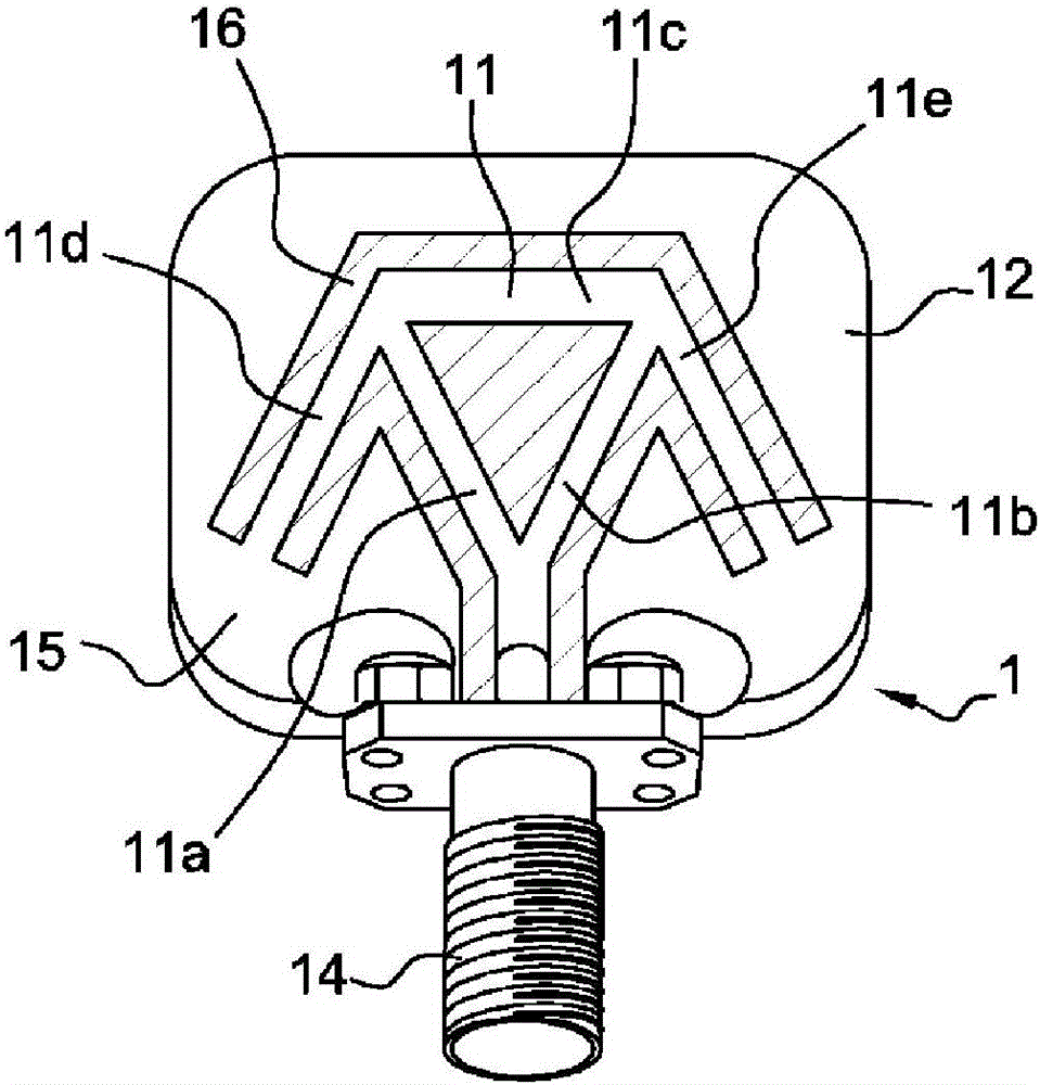 Sensor and device for detecting an analyte in a liquid