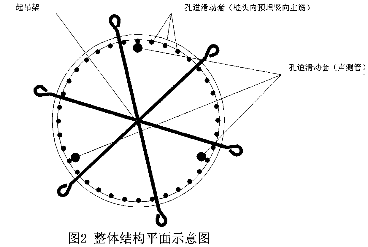 Construction method for quickly and non-destructively breaking pile heads