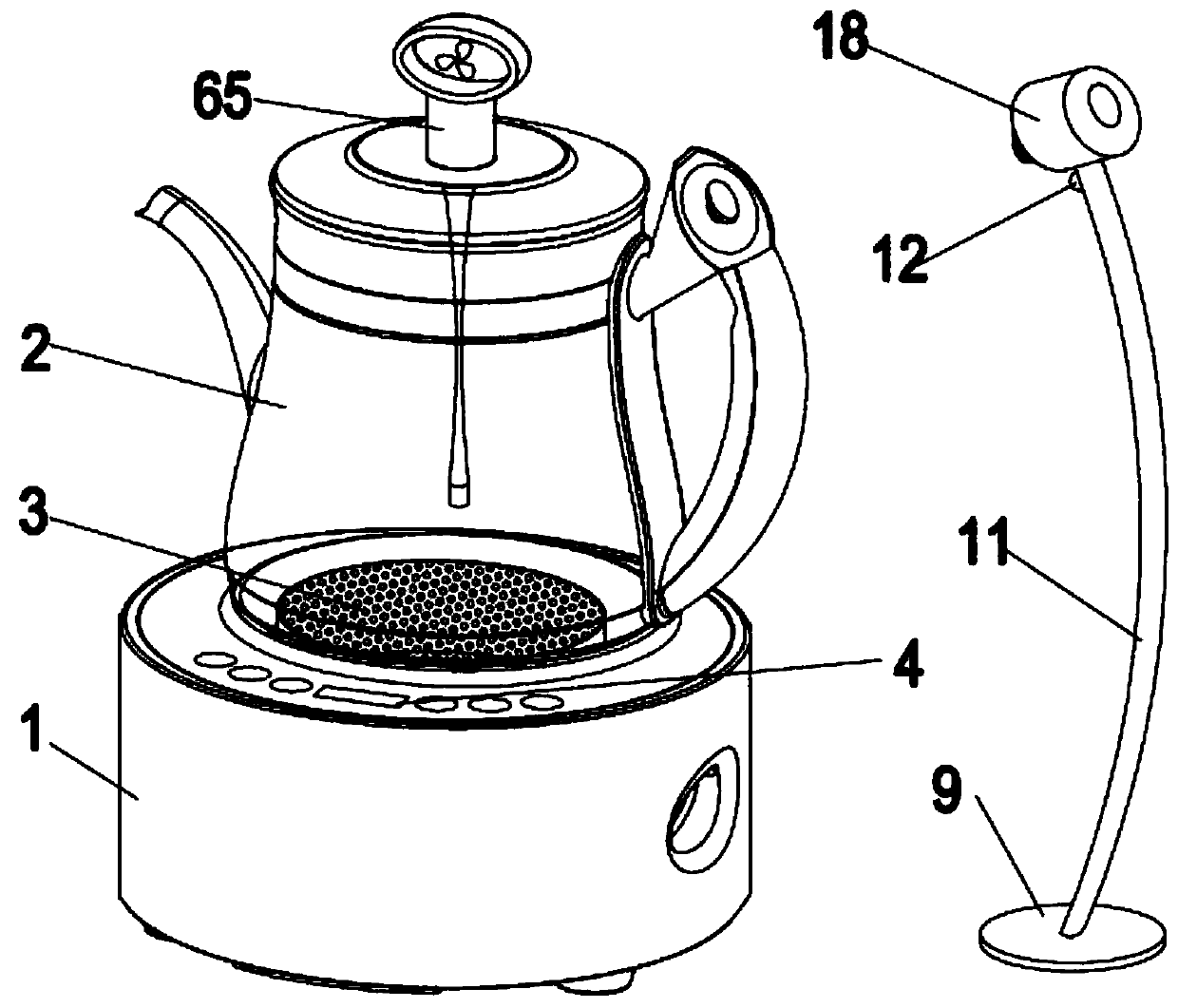 An intelligent charcoal fire quick decoction pot