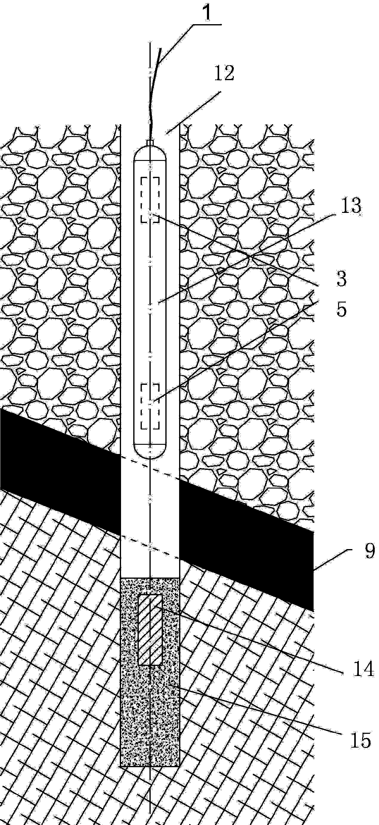 Magnetic measurement positioning device and method for monitoring slope deep displacement by utilizing magnetic measurement positioning device