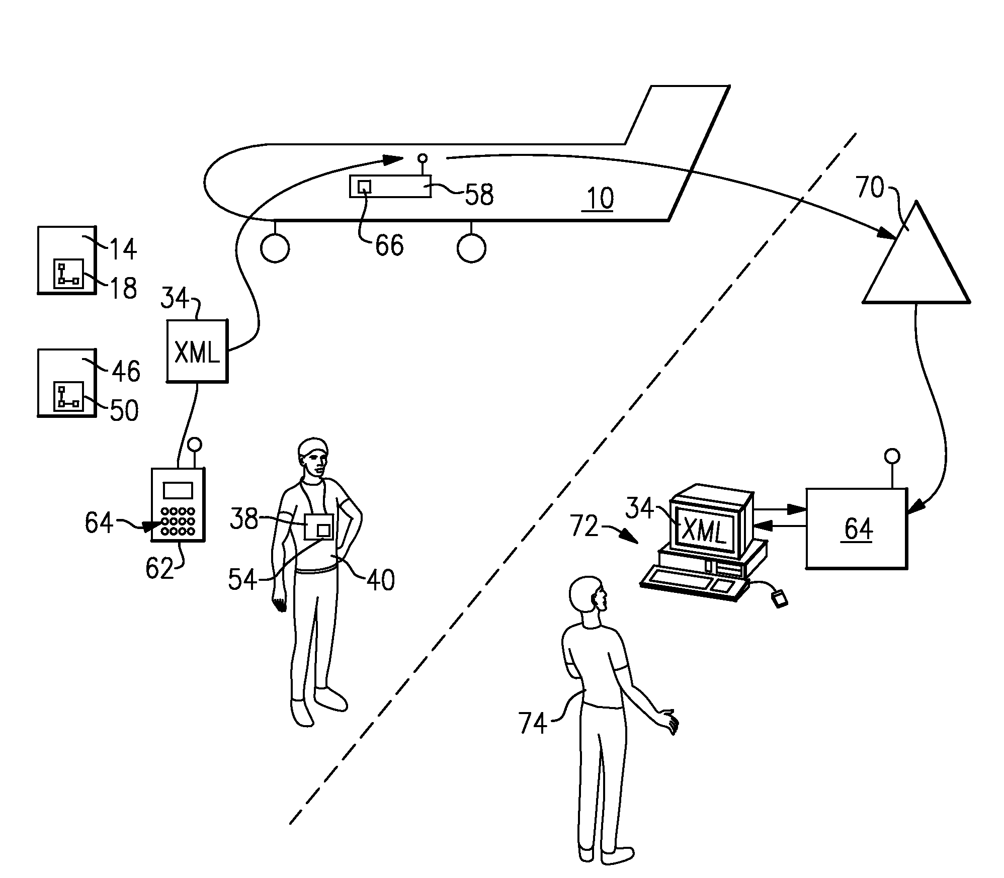 Wireless aircraft maintenance log