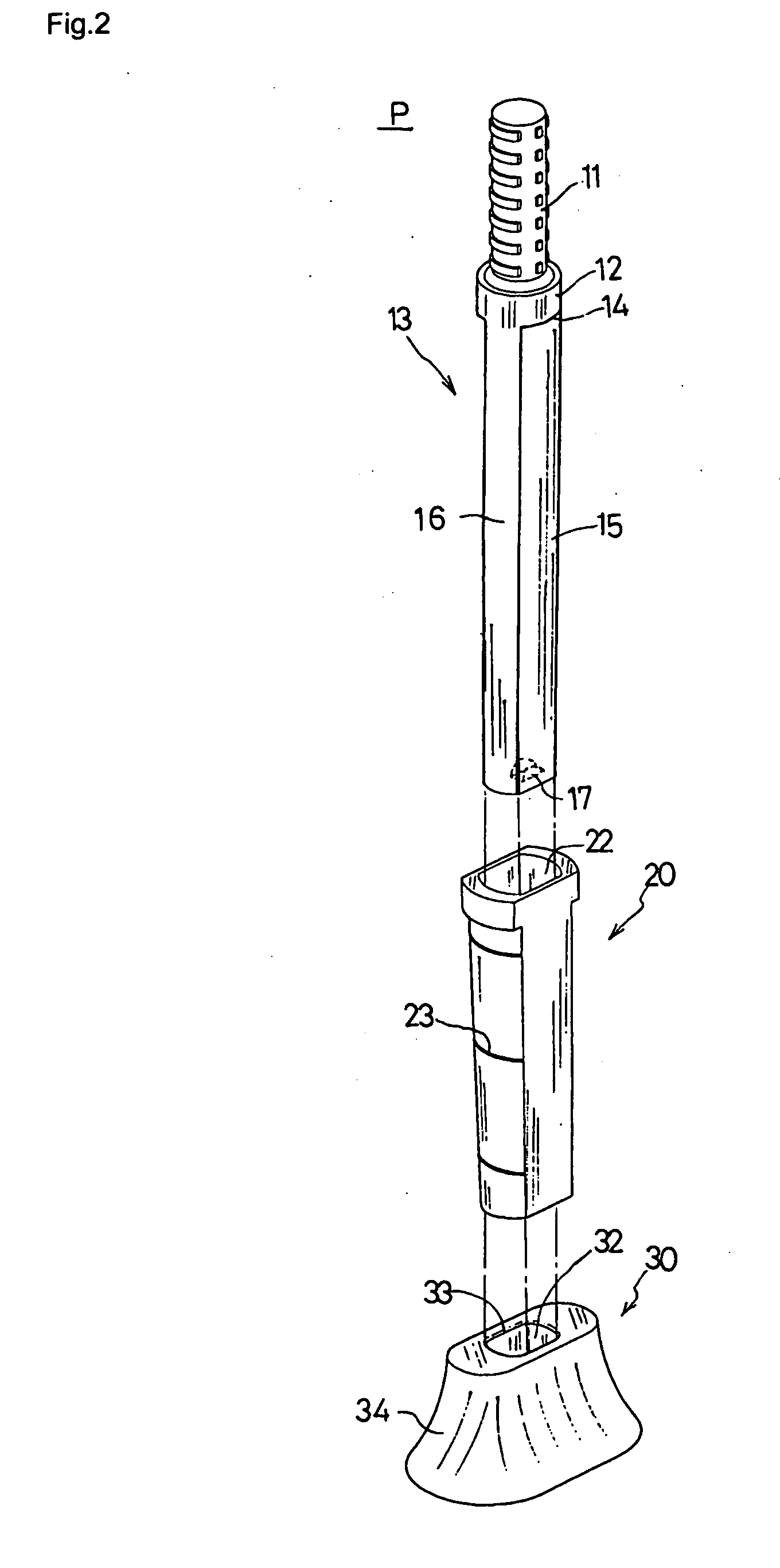 Pin for fixing dental model