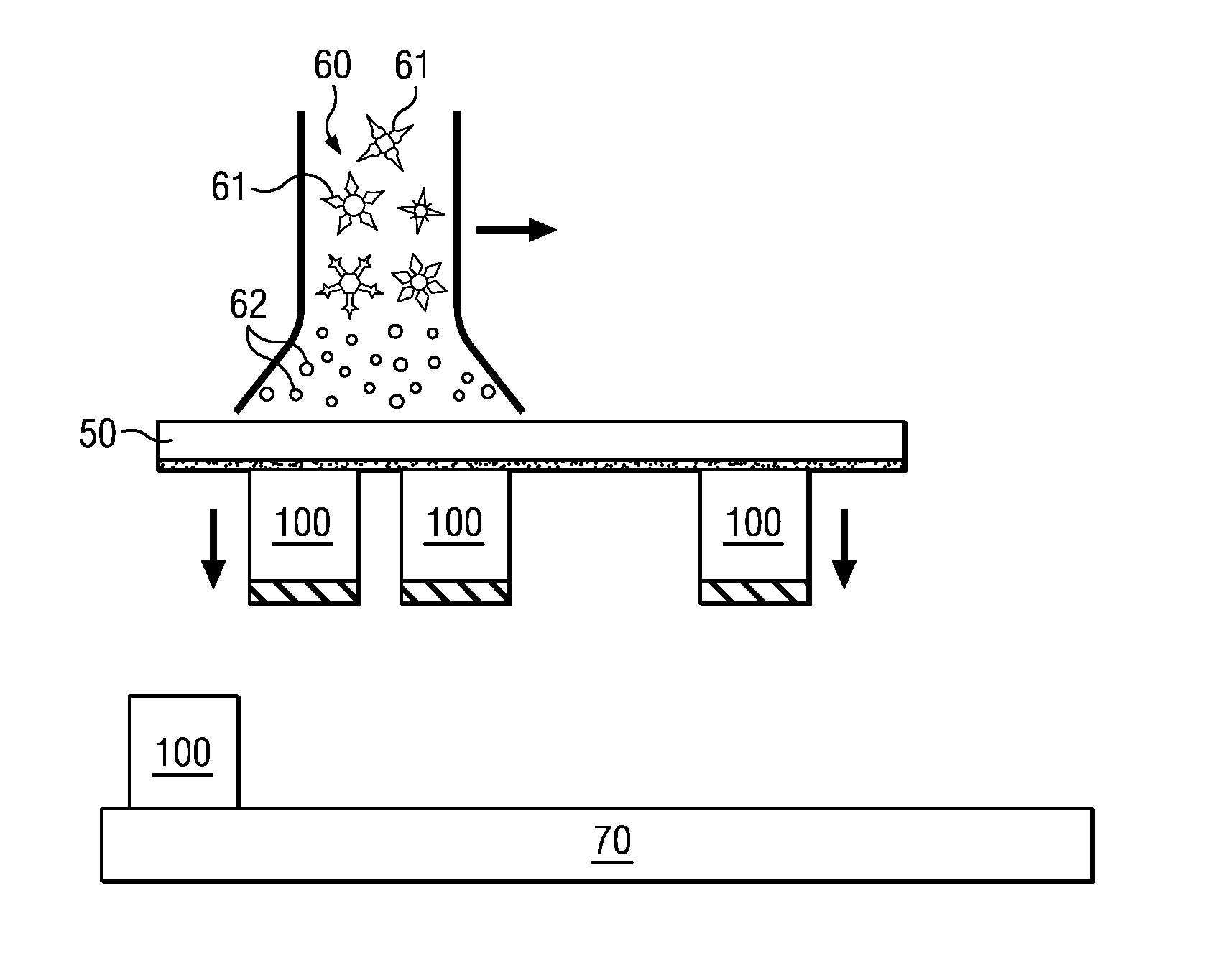 Separation of semiconductor devices from a wafer carrier